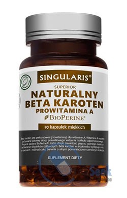 opakowanie-Naturalny Beta Karoten, Prowitamina A + Bioperine