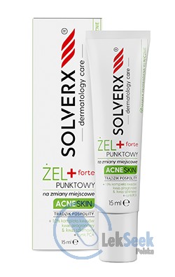 opakowanie-SOLVERX ACNE SKIN +forte Żel punktowy