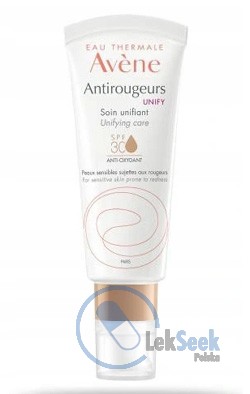 opakowanie-Avene Antirougeurs UNIFY Pielęgnacja wyrównująca koloryt SPF 30
