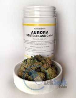opakowanie-Cannabis flos AURORA DEUTSCHLAND GmbH THC 1%, CBD 12%