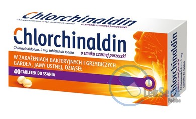 opakowanie-Chlorchinaldin o smaku czarnej porzeczki