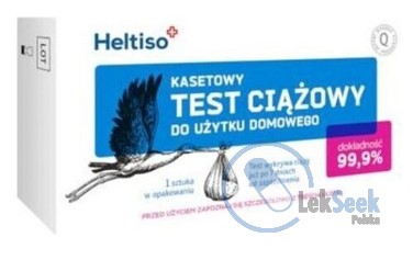 opakowanie-HELTISO test ciążowy, kasetowy, do użytku domowego