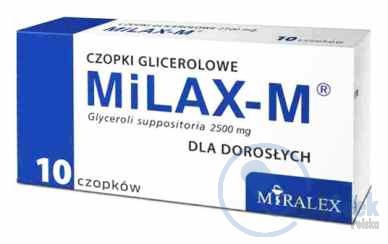 opakowanie-MiLAX-M czopki glicerolowe dla dorosłych