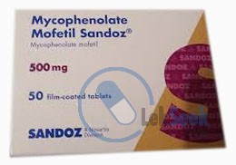 opakowanie-Mycophenolate mofetil Sandoz 500 mg tabletki powlekane