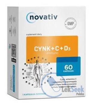 opakowanie-NOVATIV Cynk + C + D3 immuno