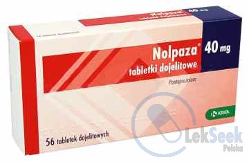 opakowanie-Nolpaza® 20 mg; -40 mg tabletki dojelitowe