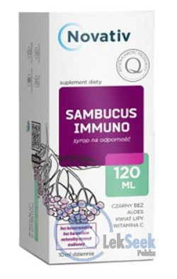 opakowanie-Novativ Sambucus immuno syrop na odporność