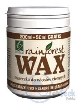 opakowanie-Rainforest Wax maseczka do włosów ciemnych