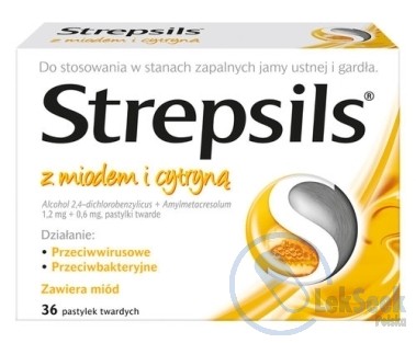opakowanie-Strepsils z miodem i cytryną