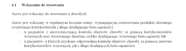 Wskazania wg ChPL