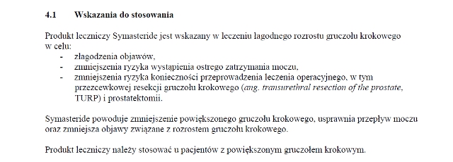 Wskazania wg ChPL